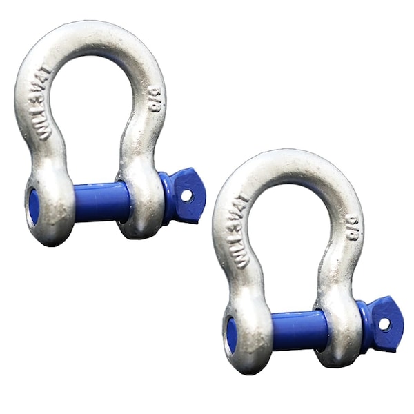 Boxer Tools Forged Anchor Shackle 5/8-in.Heavy Duty Forged Steel- Load Capacity up to 3.25 Ton, 2PK FH409-58 - main
